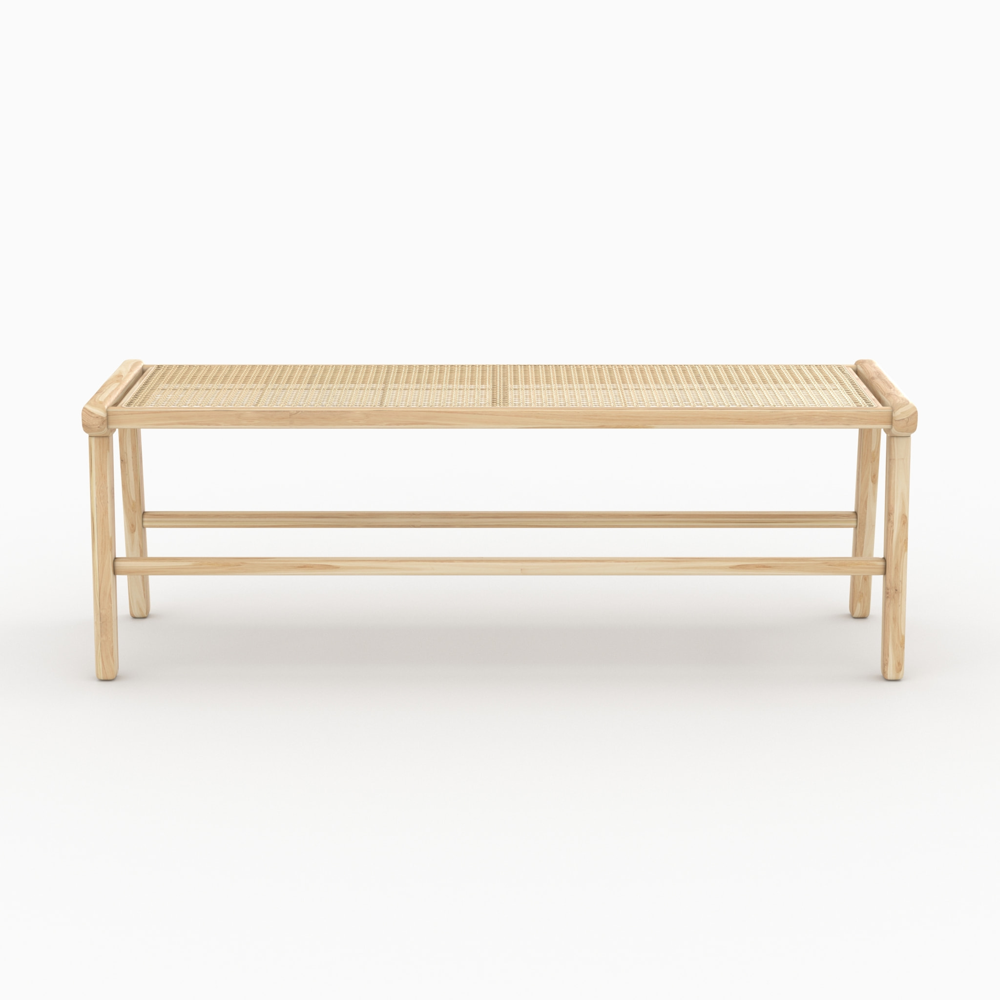 Banc Kuna 120 cm en teck et cannage