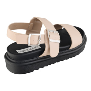 Sandali platform con fibbie