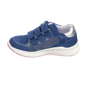 Deportiva toda piel tres velcros