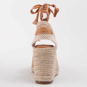 Alpargata De Cuña - Marron - Altura: 8 Cm