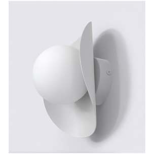 Lampada a parete Fiero in acciaio e vetro