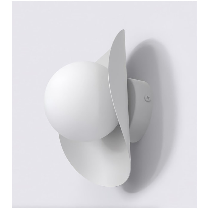 Lampada a parete Fiero in acciaio e vetro
