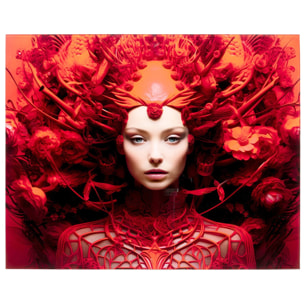 Tableau en verre muse rouge 120x120cm Kare Design