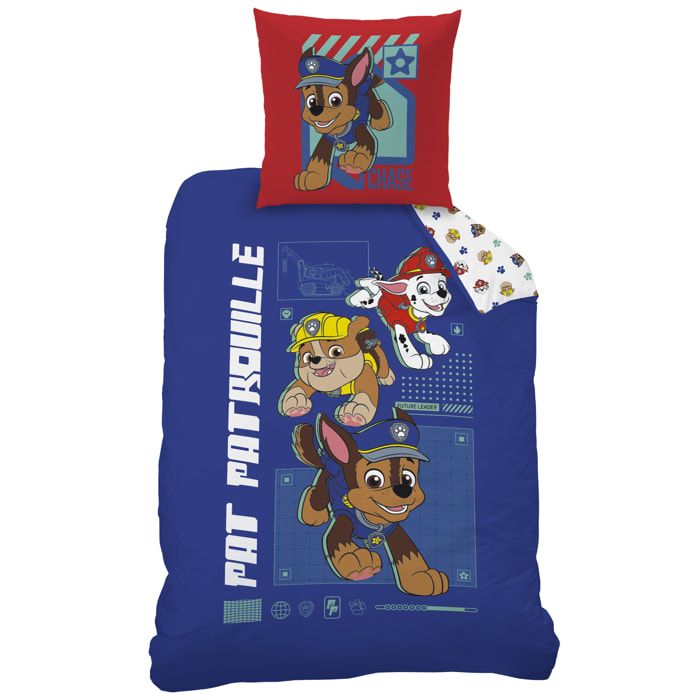 Parure de lit imprimée 100% coton, PAT PATROUILLE PATOU