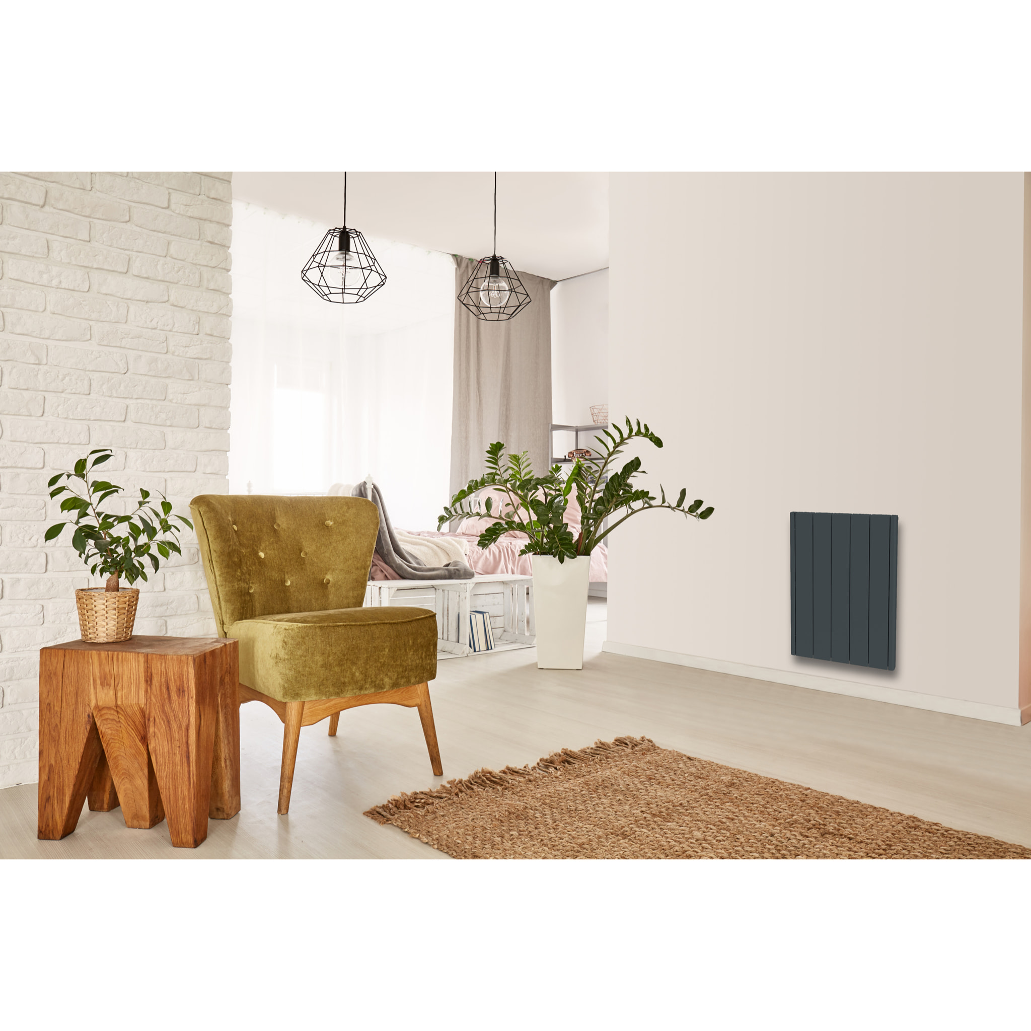 Radiateur inertie Ceramique Gris 1000w