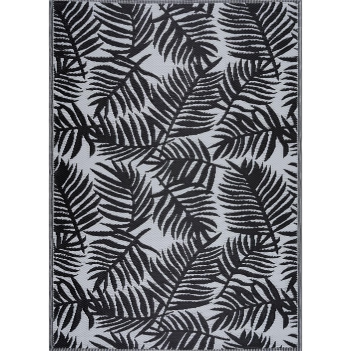 Scoobi - tapis d'exterieur noir et blanc motif graphique