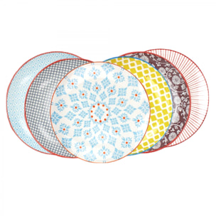 Lot de 6 grandes assiettes design 1, SABAE