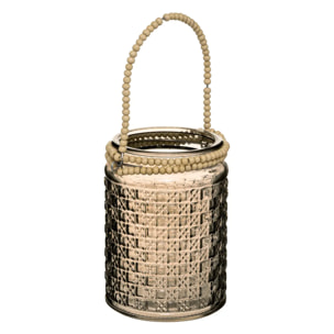 Photophore "Tropiques" verre H13cm