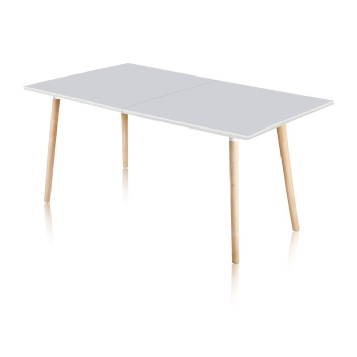 Mesa de comedor extensible Nordika Blanco - Madera de haya