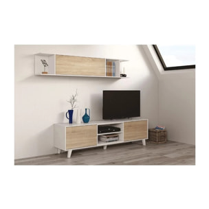 Salón Zaiken Plus Blanco - Roble Canadian