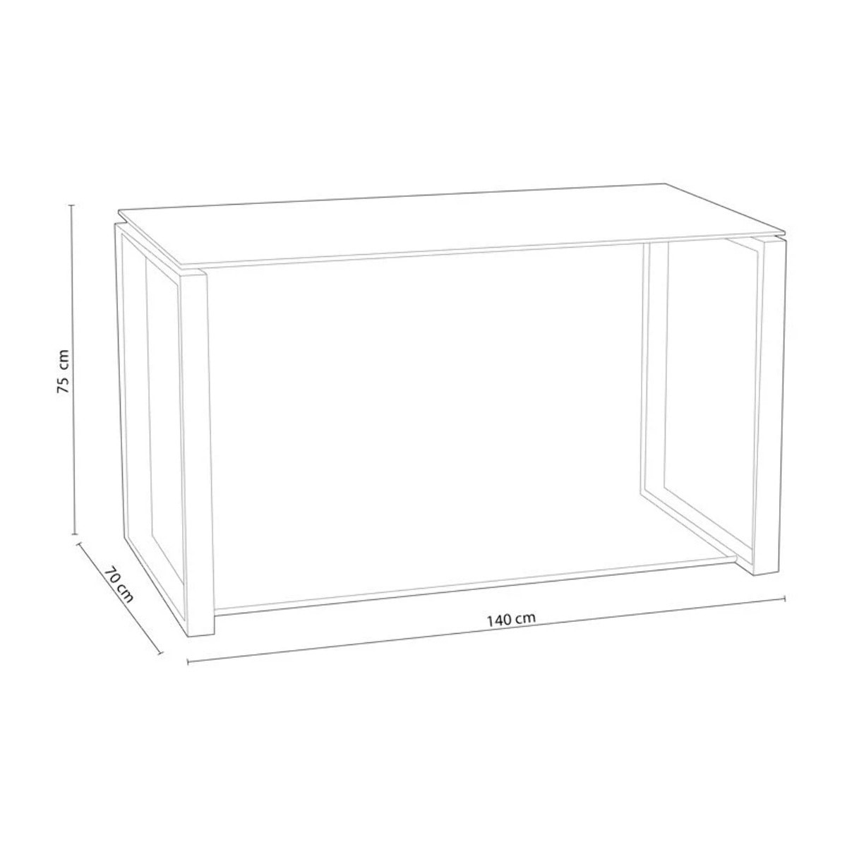 Mesa de escritorio Office Metal cromado