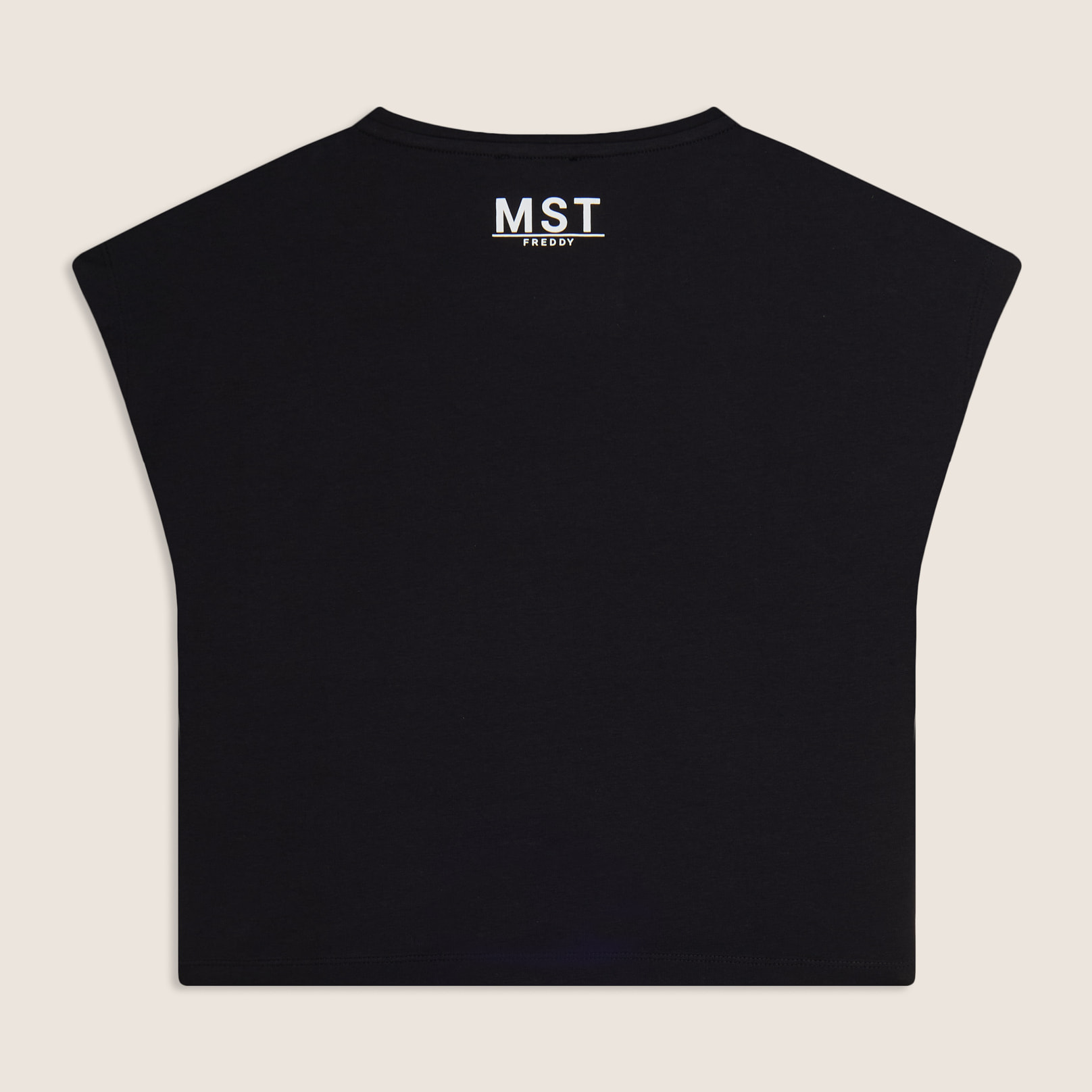 T-shirt manica corta cropped con stampe MST FREDDY
