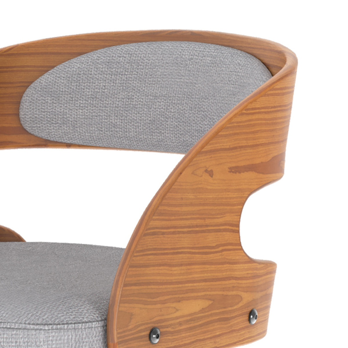 Chaise de bar réglable 62/84 cm en tissu gris clair - Louis