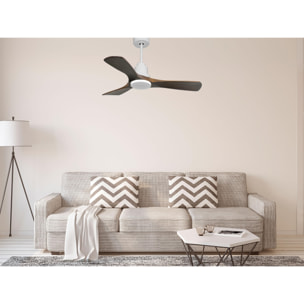 Ventilateur de plafond Réversible  Thermostat Wifi Moteur à courant continu Toits en pente Télécommande Hypersilence Mémoire