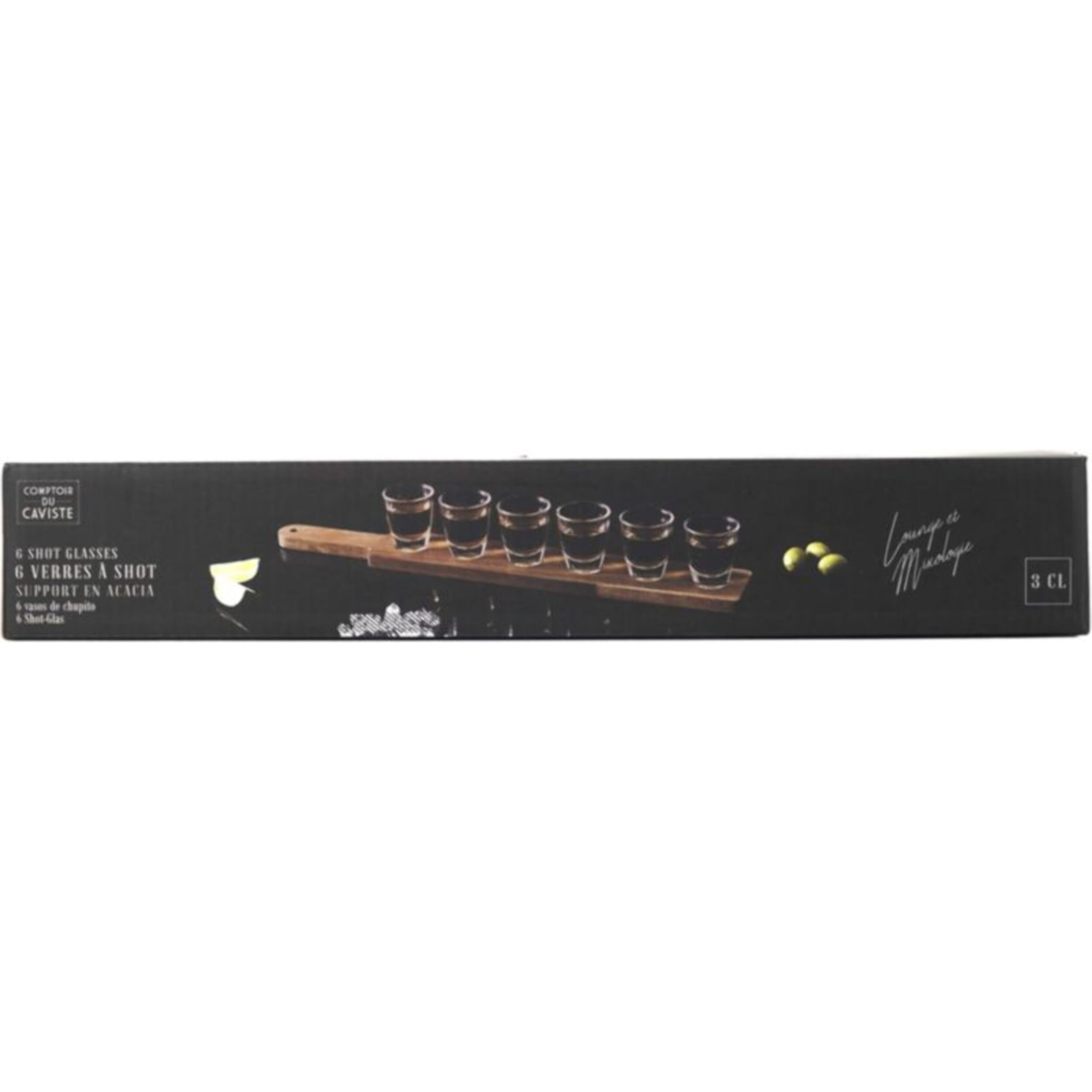 Verre COOK CONCEPT Shooter 6pcs support acacia M8