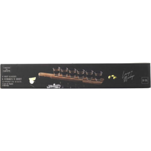 Verre COOK CONCEPT Shooter 6pcs support acacia M8