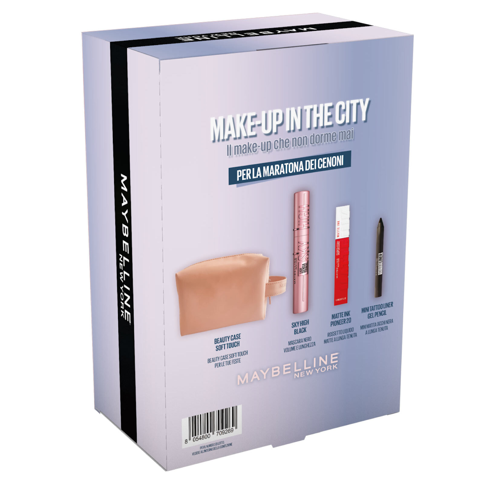 Confezione Regalo Natale Make Up in The City con Mascara Sky High + Rossetto Pioneer 20 + Matita + Beauty Case