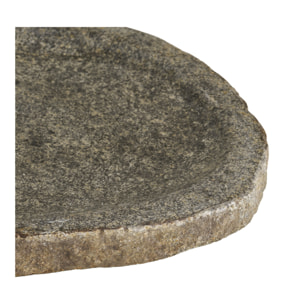 Vassoio da bagno Gara in pietra riverstone naturale 30x25 cm