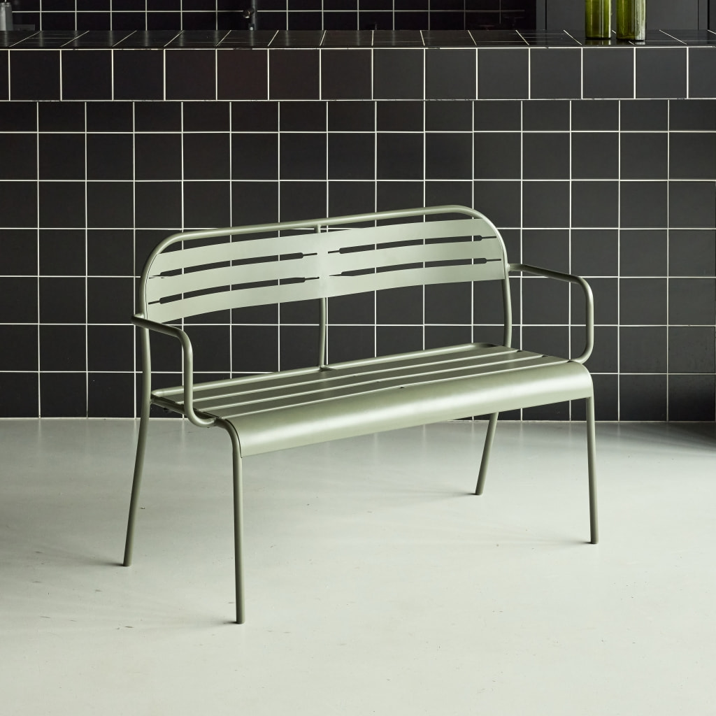 Banc extérieur acier 2 places AMÉLIA