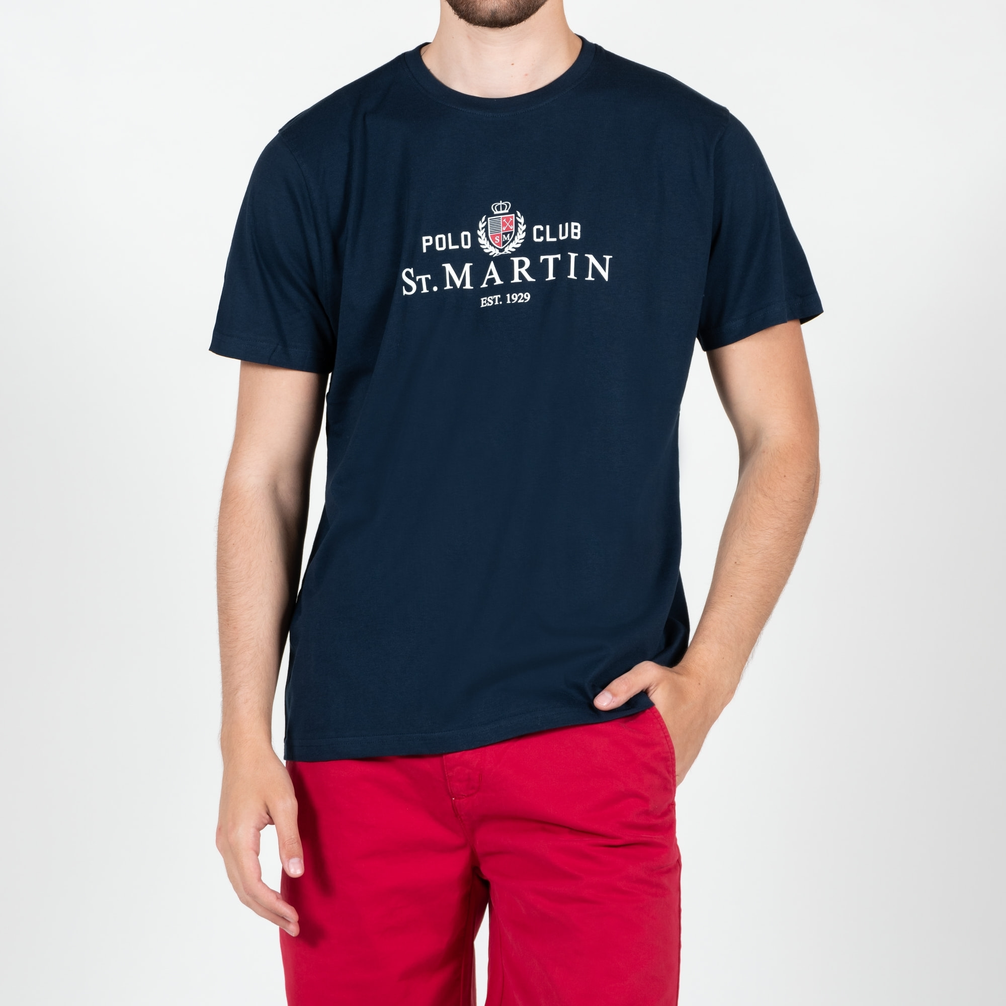 T-shirt in jersey con stampa centrale