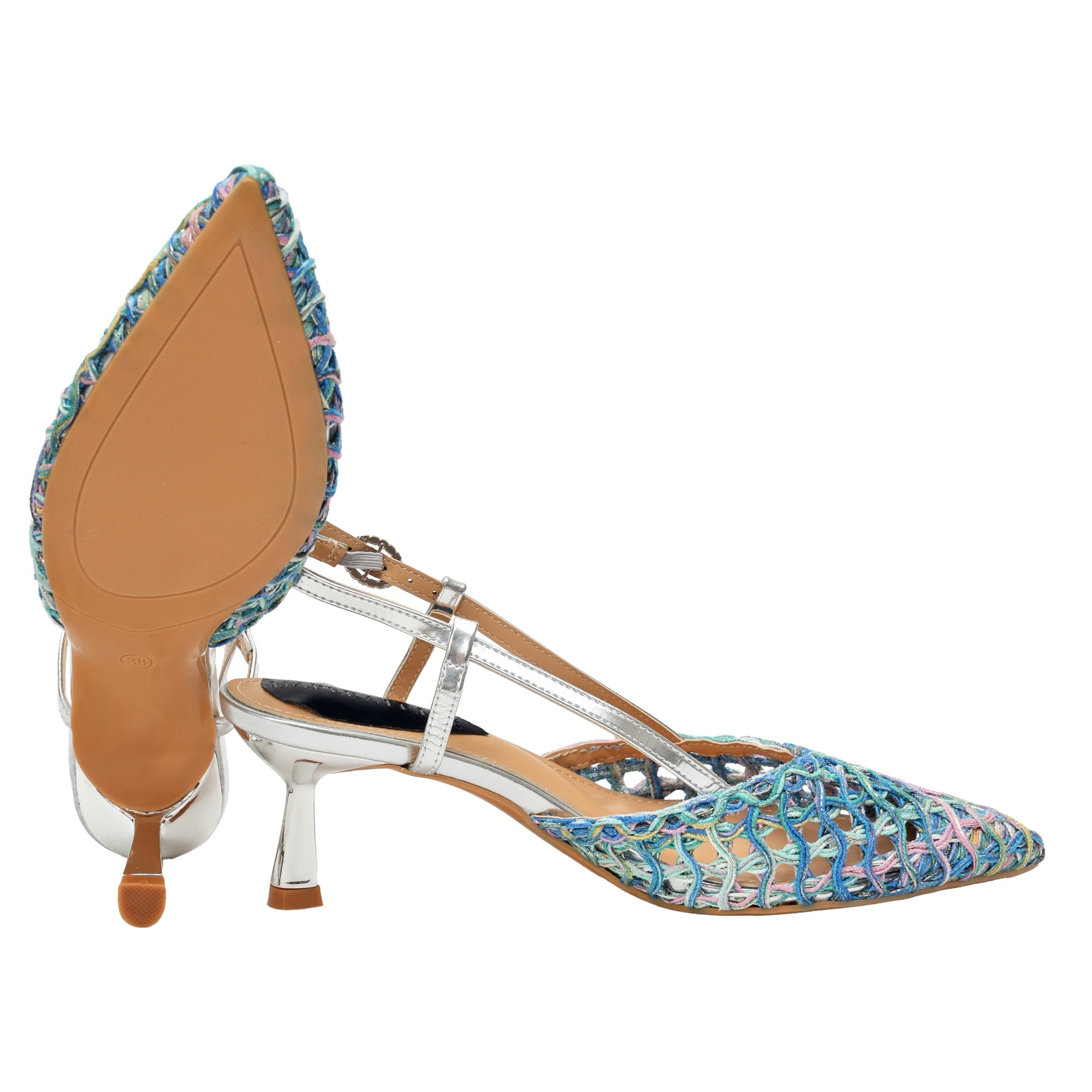 Decolletè cinturino regolabile - tacco 7,0 cm