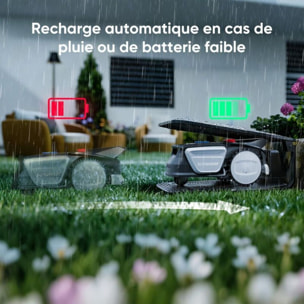 Robot tondeuse SUNSEEKER V1 sans fil périphérique, 300m² de superficie, garage, idéal petit jardin