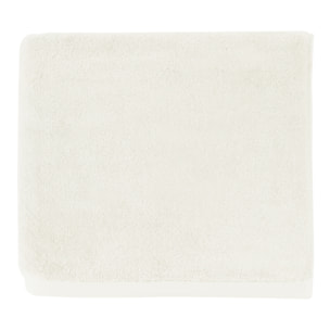 Serviette de bain unie en coton peigné biologique, ESSENTIEL, Blanc Meringue