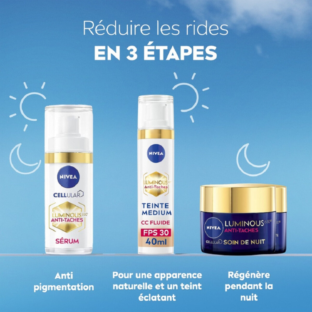 Nivea - CC fluide teinte Médium FPS30 Luminous 40ml