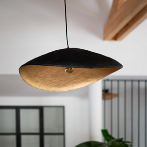 Suspension en papier et fil noir 71 cm - Milano