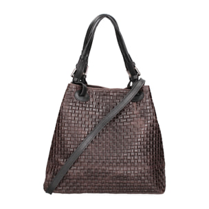 Borsa Shopper da donna In Vera pelle Made in Italy 32x29x17 cm