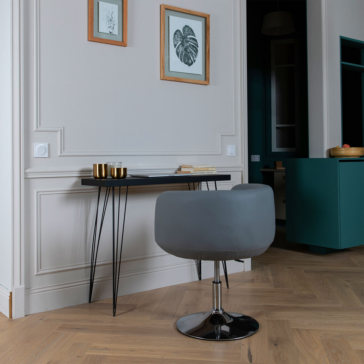 Tabouret de bar gris NOLAN