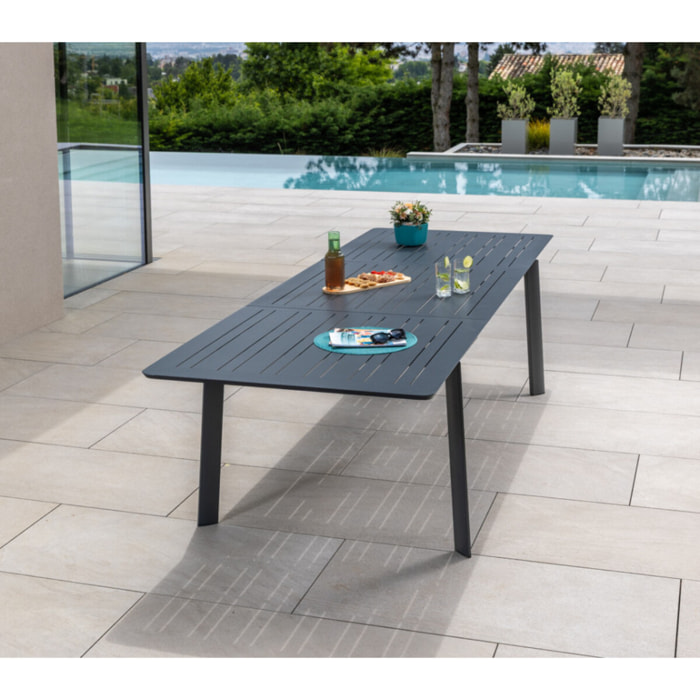 Ensemble table et chaises de jardin  - Gris Anthracite - NAIROBI GRIS