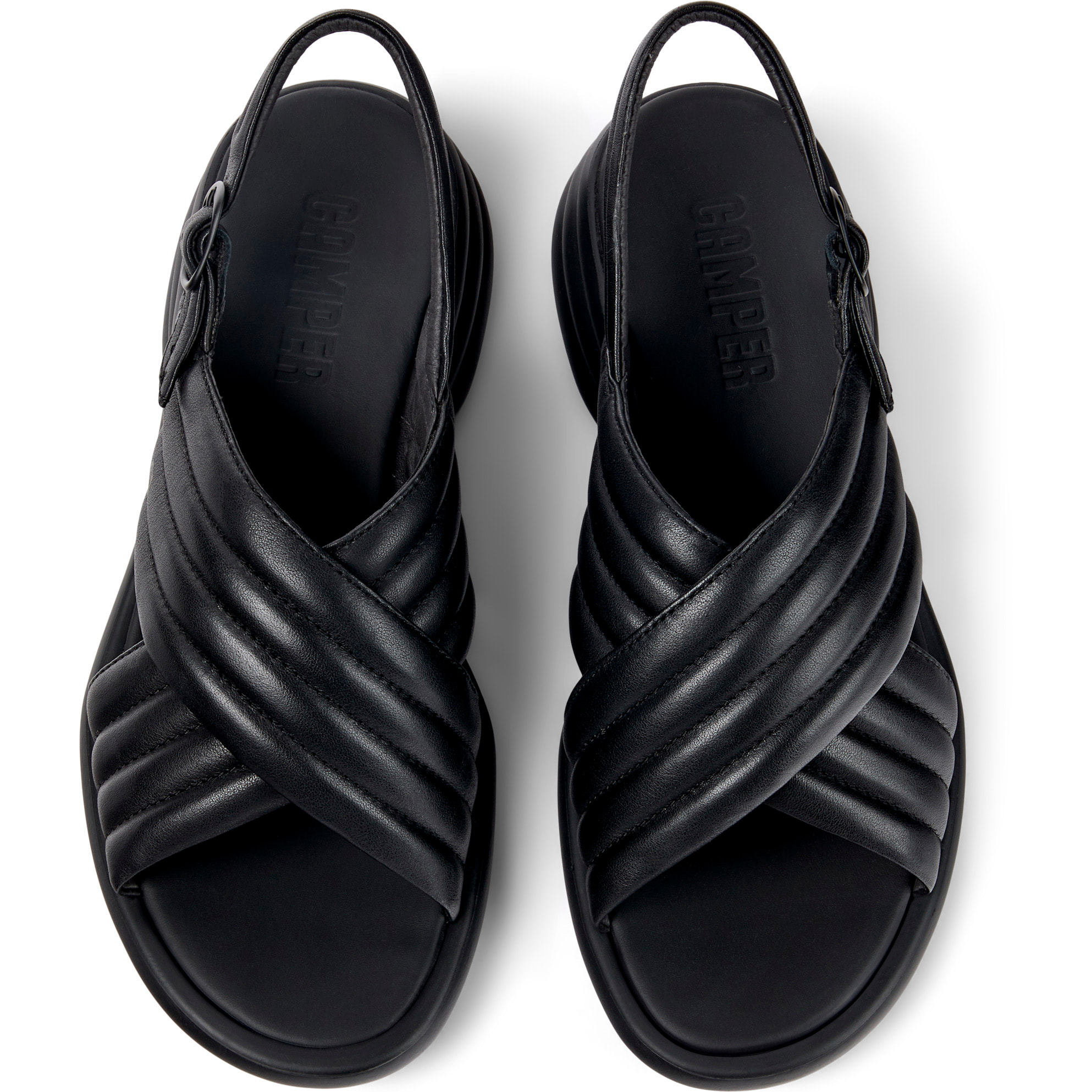 Sandalias - CAMPER Spiro - Negro - Cuero liso