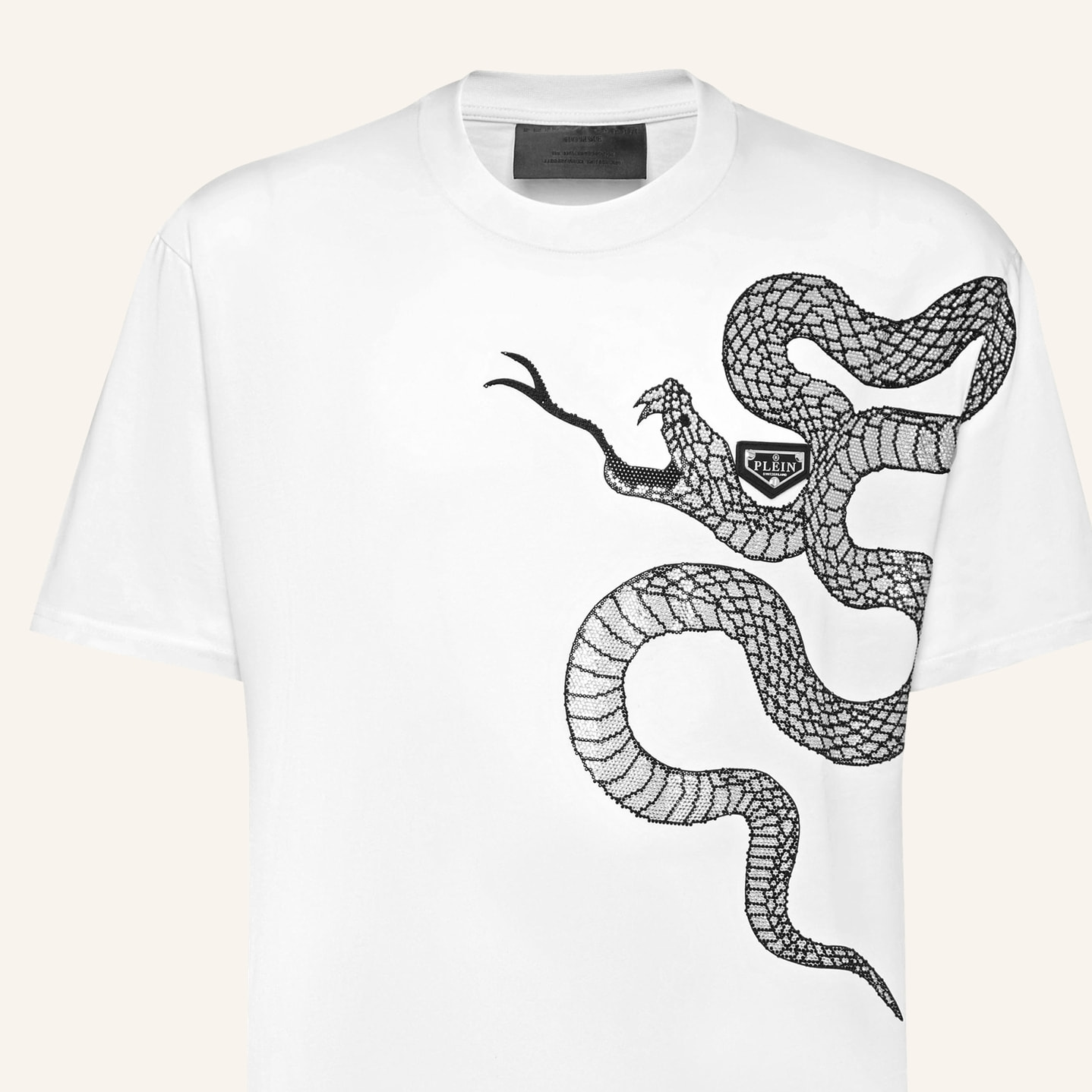 PHILIPP PLEIN T-Shirt Round Neck Ss SNAKE