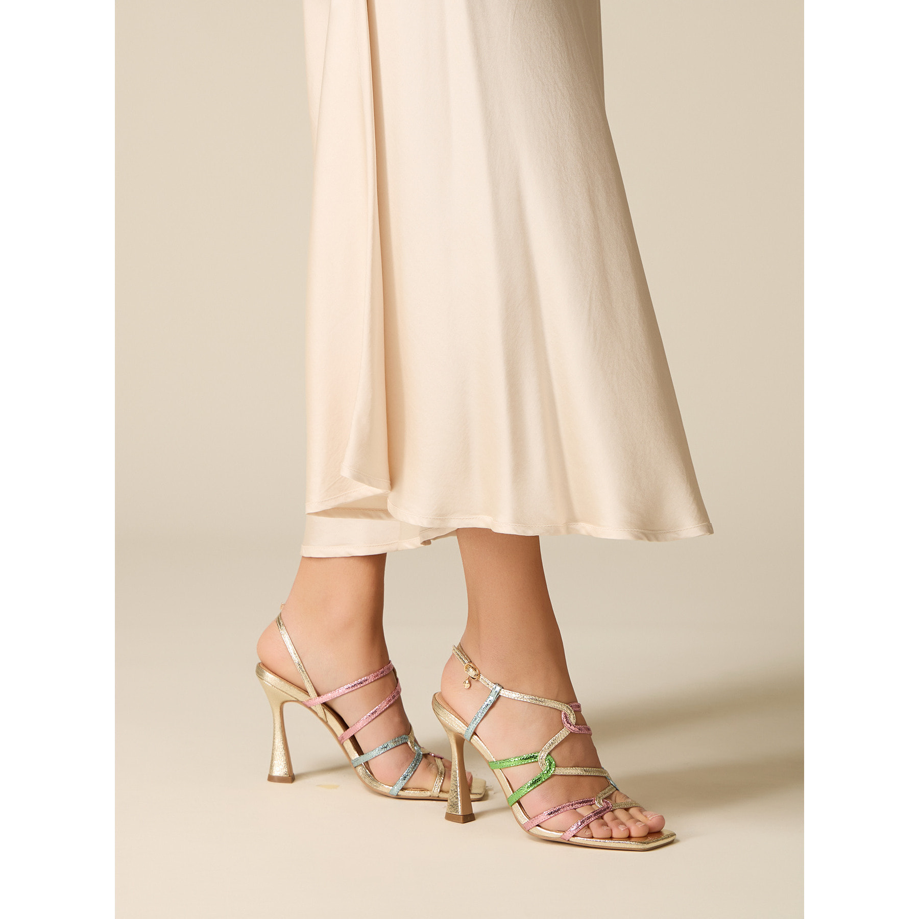 Oltre - Gonna in raso di viscosa - Bianco