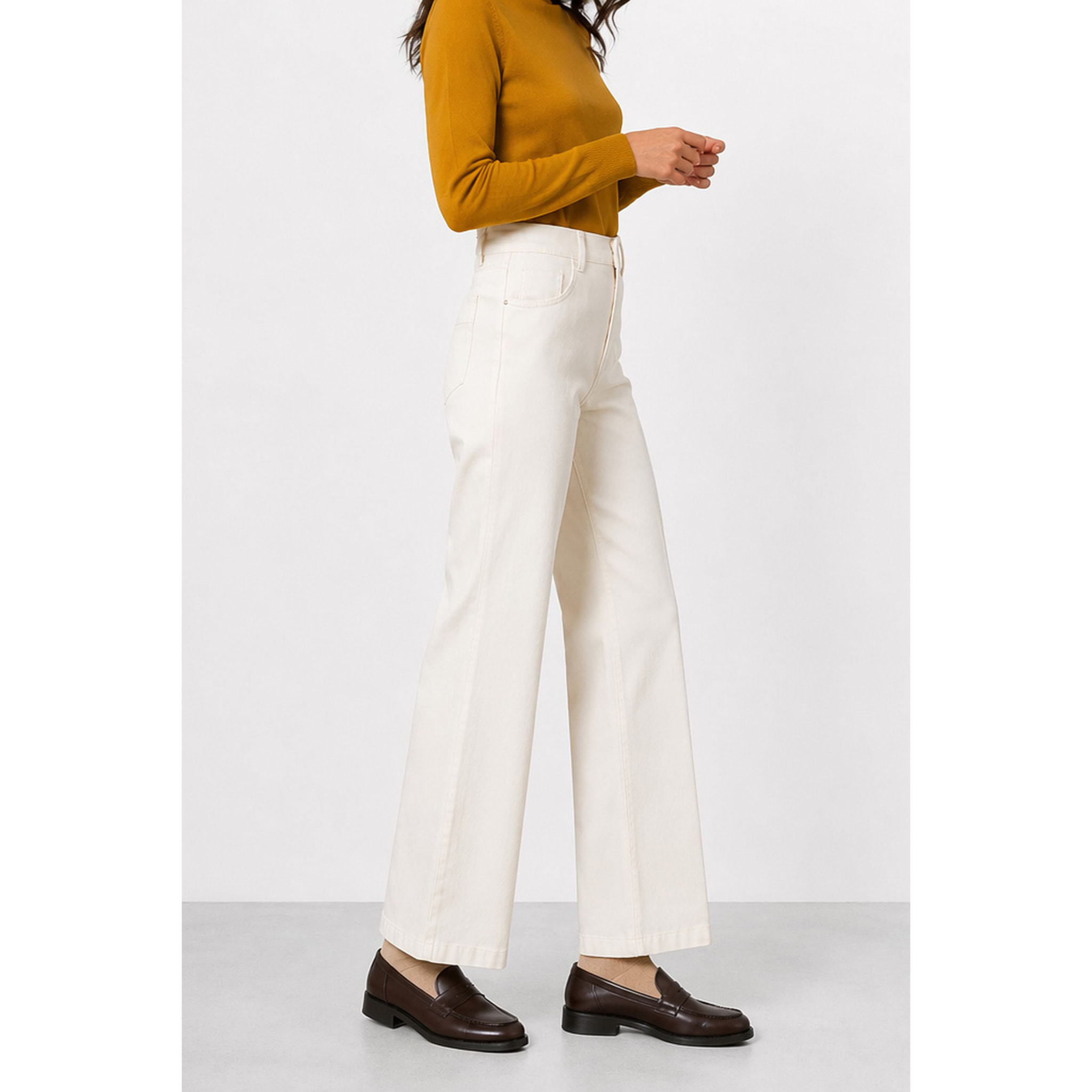 Kocca - Pantaloni da donna a vita alta in cotone elasticizzato Donna