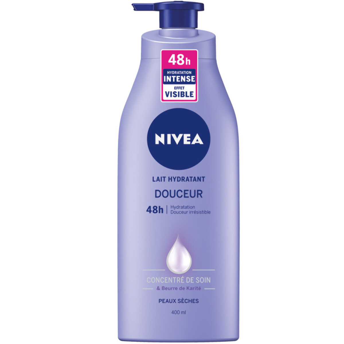 Pack de 3 - NIVEA Lait corps hydratant 48H Beurre de Karité pour peaux extra sèches et tiraillées 400ml