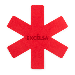 Padella 20 cm con Salvapadella Excelsa – Phoenix, Alluminio Forgiato Rosso