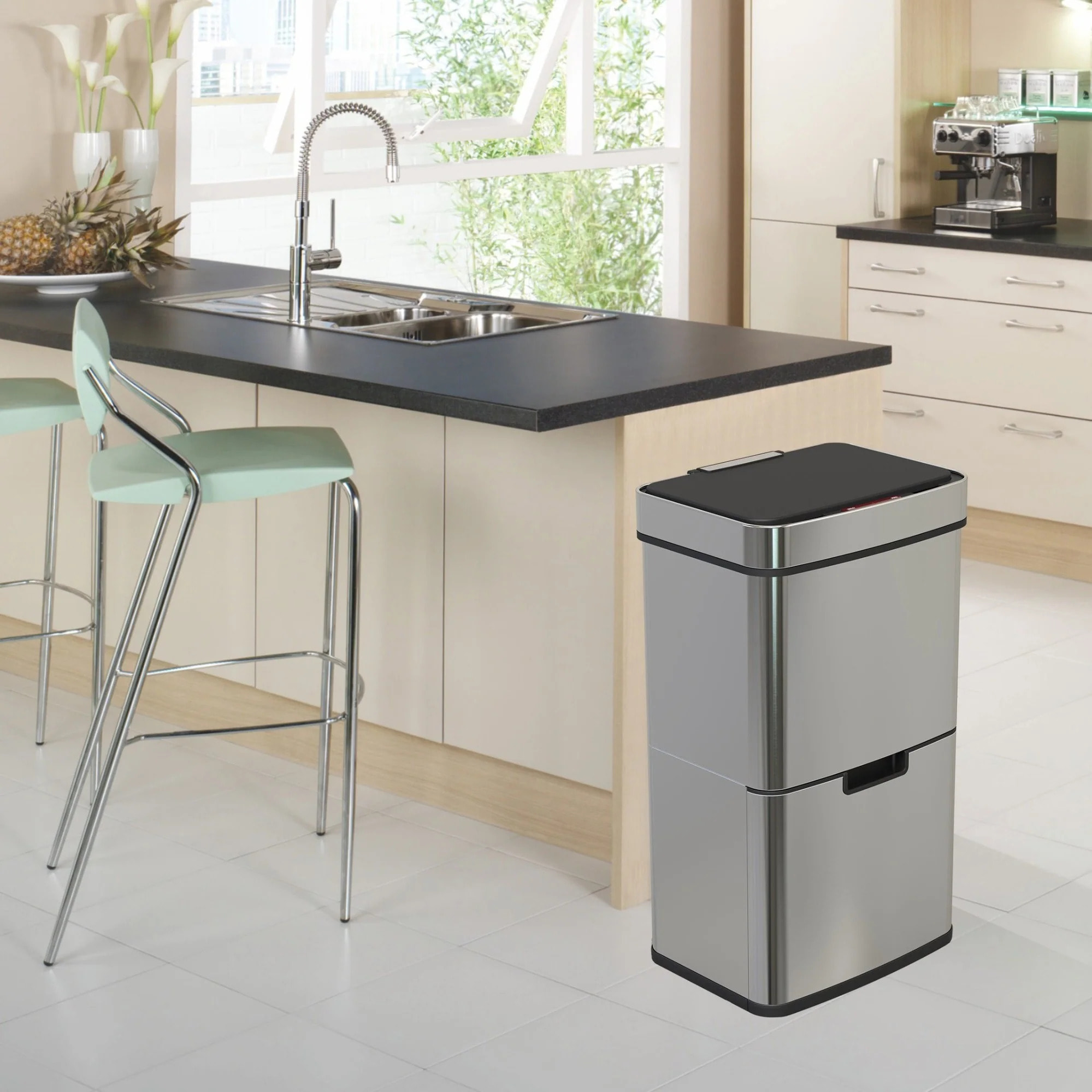 Poubelle de tri automatique NARVIK 75L