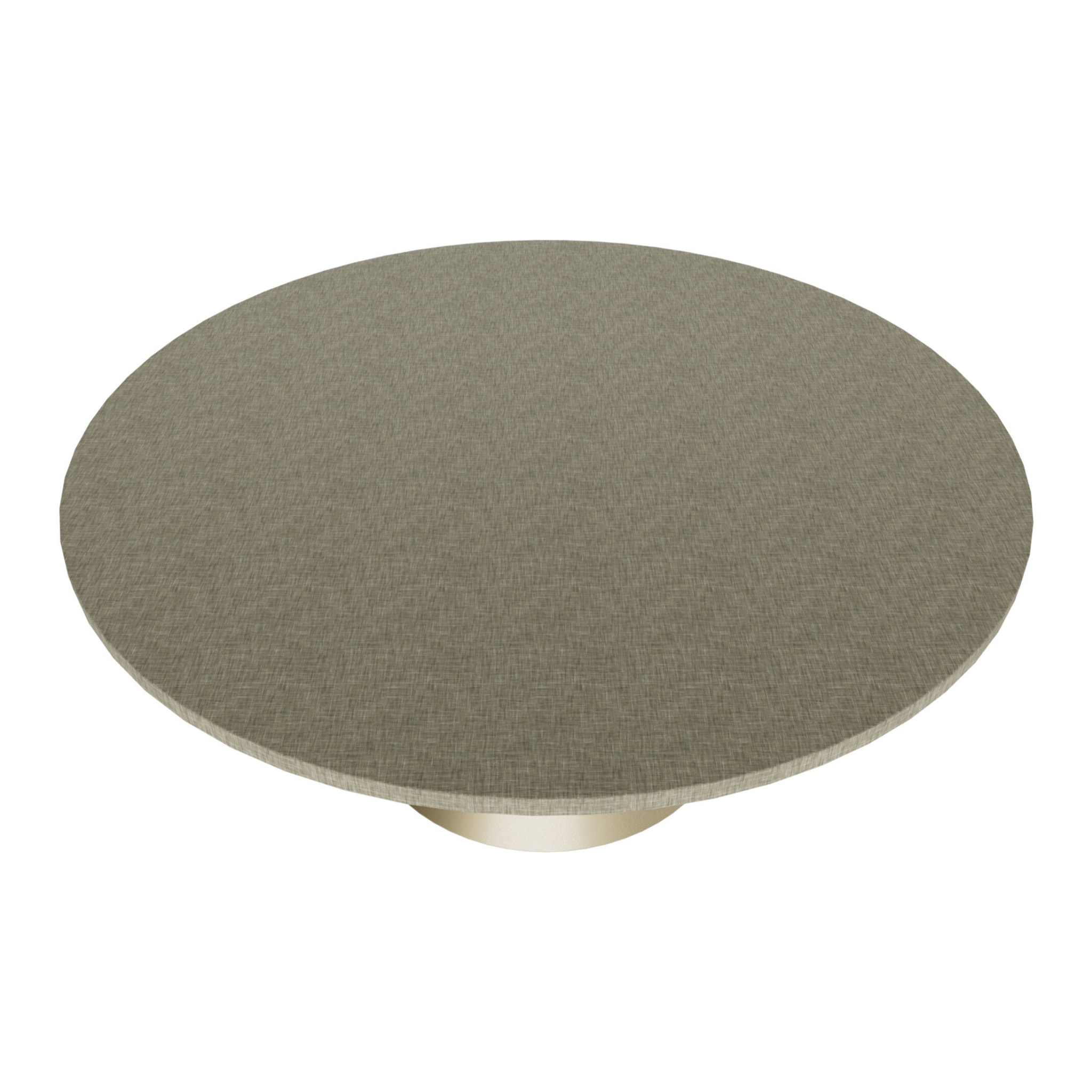 Artù Brass - Tavolo da pranzo rotondo ⌀ 120 cm in legno laminato con base a cono in metallo Grigio Testurizzato