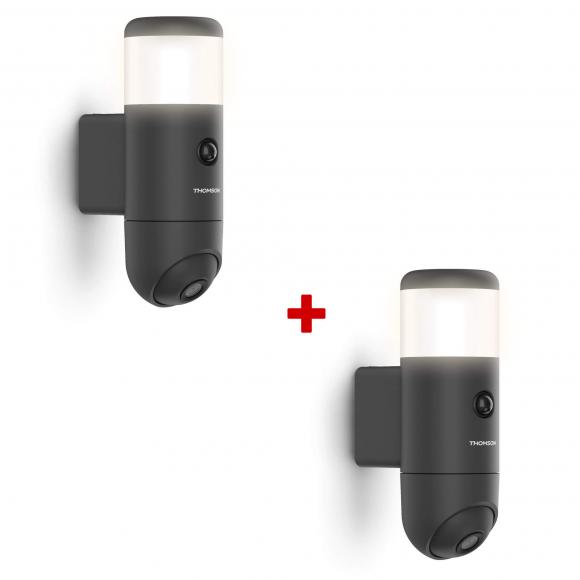 Lot de 2 caméras extérieures connectées, rotatives, motorisées - Rheita 100 - Thomson