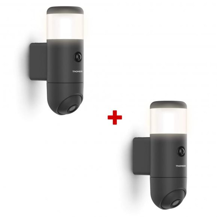Lot de 2 caméras extérieures connectées, rotatives, motorisées - Rheita 100 - Thomson