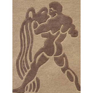 Tapis salon et chambre fait main en laine motif géométrique BETU