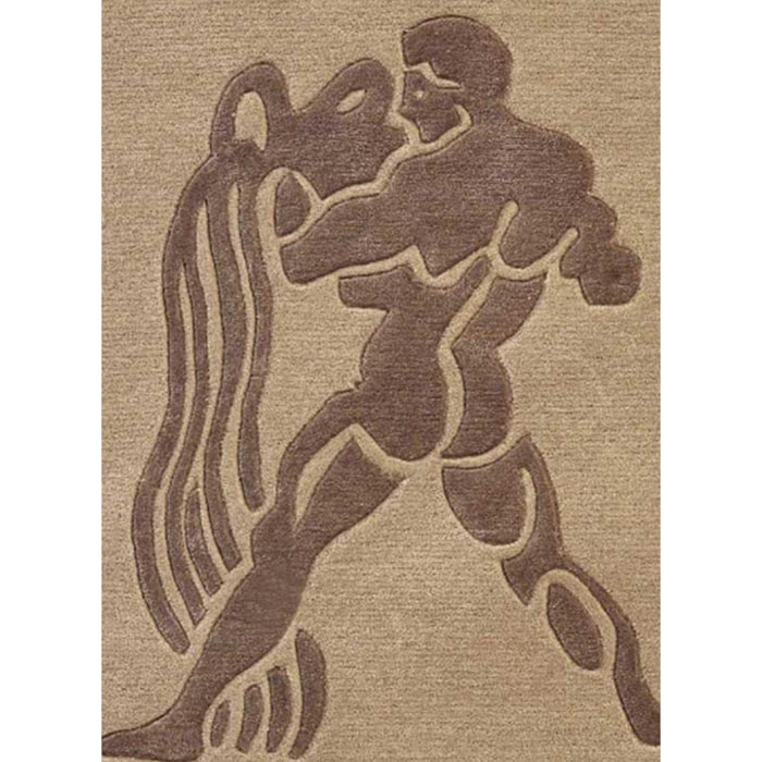 Tapis salon et chambre fait main en laine motif géométrique BETU