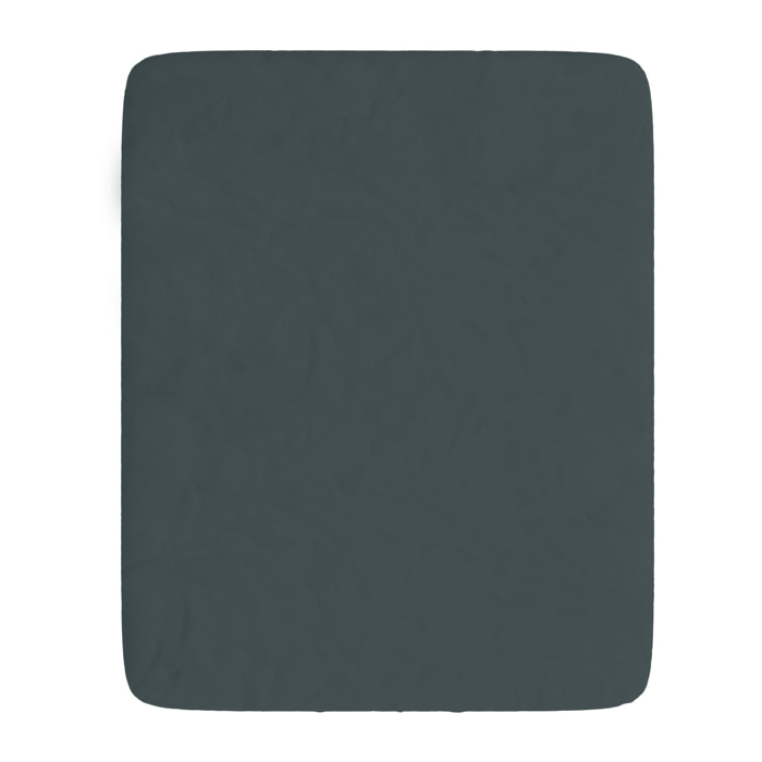 LENZUOLO SOTTO WATERWASHED, con angoli, 100% Microfibra, No Stiro - SALVIA