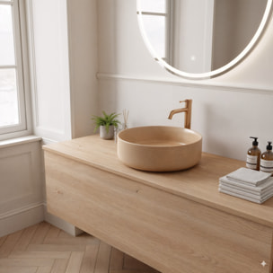 PixL vasque à poser Infinitio, 36 x 12,5 cm, sans trop-plein, moka (CEPX3636MOM)