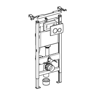 Duofix pack WC bâti-support + WC suspendu Swiss Aqua Technologies + plaque (GEBSTFUWT01-FR)