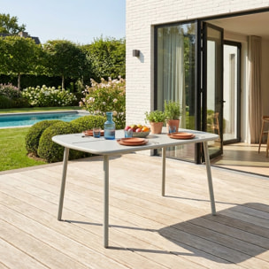 Table de jardin aluminium 4-6 places AVELIA