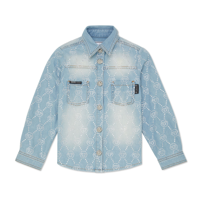 PHILIPP PLEIN Denim Shirt Ls MONOGRAM