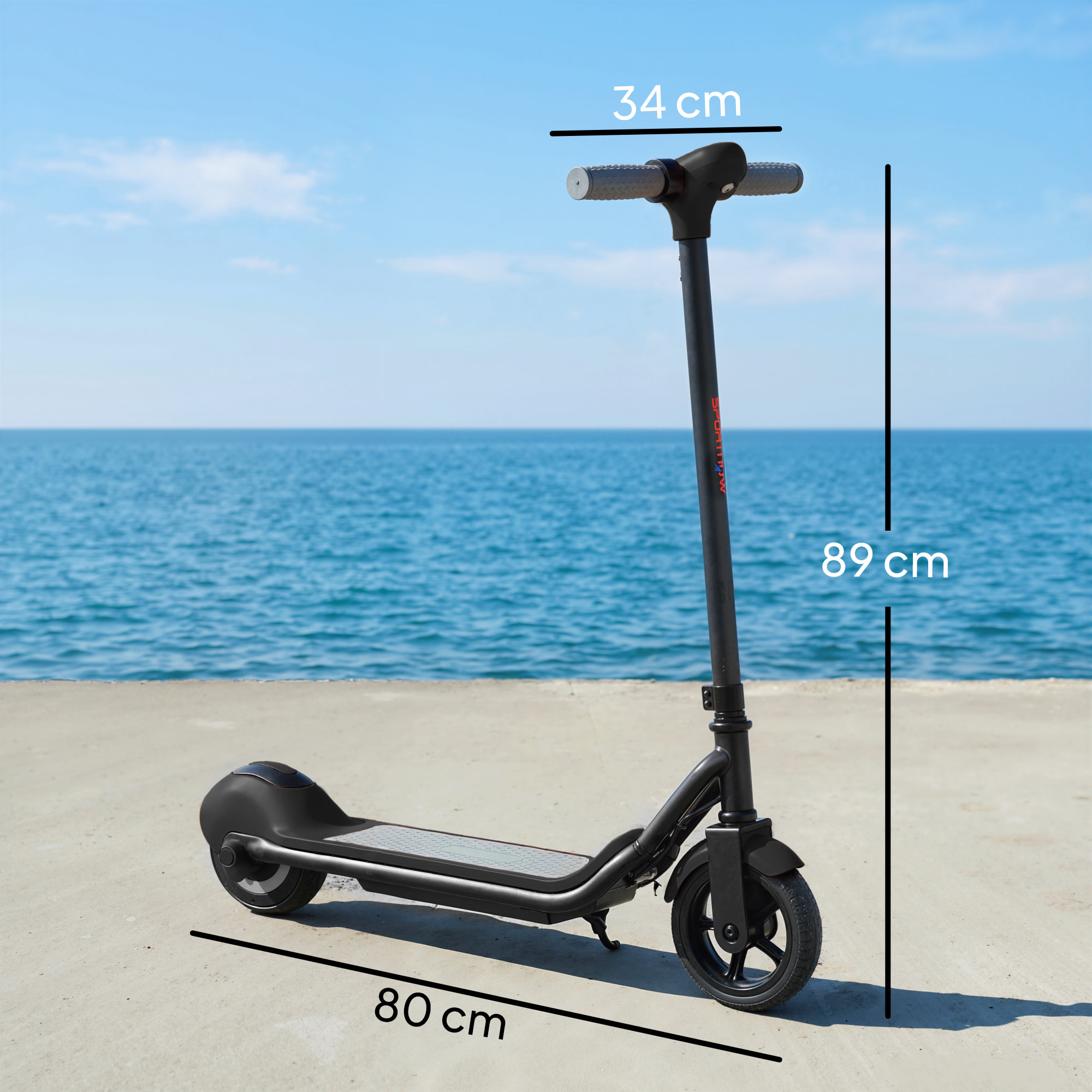 Trottinette électrique enfant écran LED lumières RGB 10 Km/h max. noir